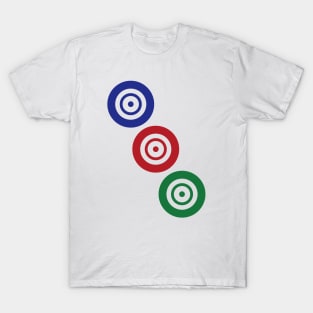 Three Circle Wheel Dot San Tong 筒 Tile. It's Mahjong Time! T-Shirt